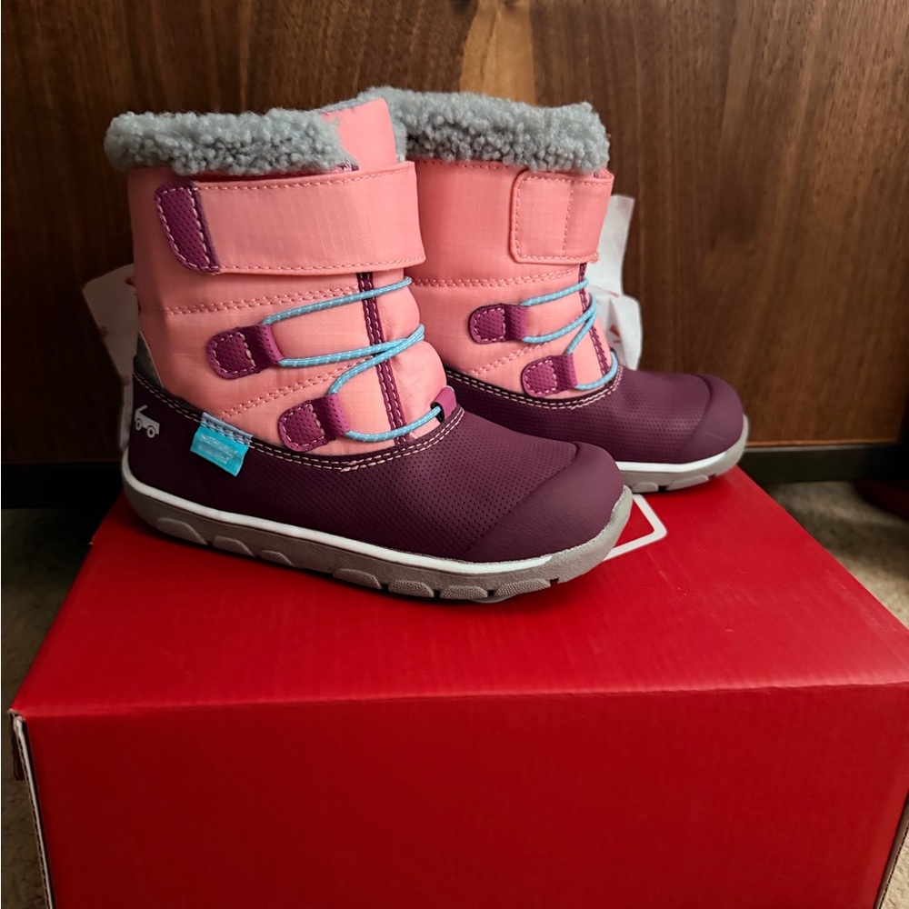 NWT See Kai Run Waterproof and Insulated Pink and Purple Winter Boots